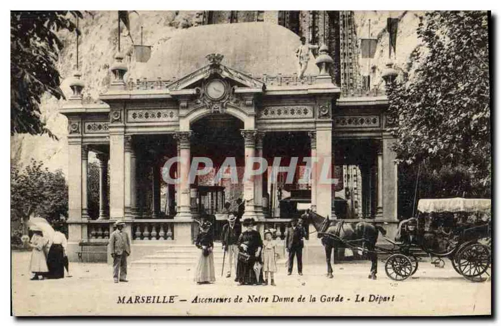 Marseille — Aufzüge der Notre Dame de la Garde — Abfahrt - Vorderseite