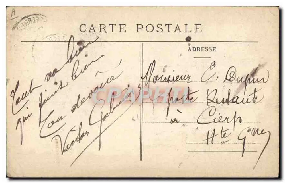 Marseille — Ausgang der Aufzugskabine der Notre-Dame de la Garde — Impr. Moul lot, Marseille - Rückseite