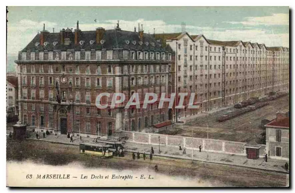 Marseille — Os Docks e Armazéns — E. L. - Frente