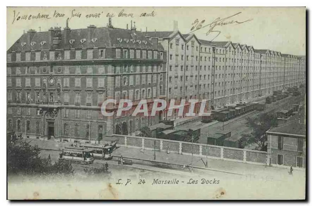 Marseille - Os Docks — vista dos edifícios e trams — L.P. 24 - Frente