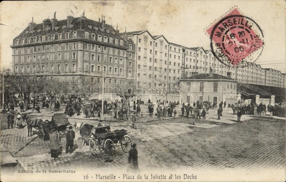 Marselha - Place de la Joliette e os Docks — Edição da Samaritaine, n°16 - Frente