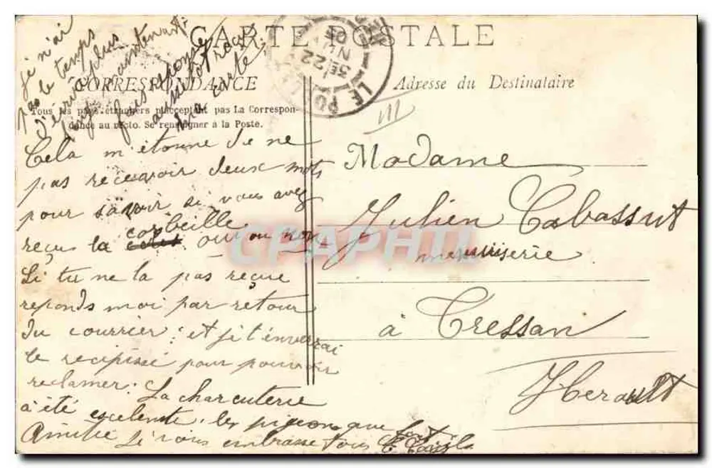 Marselha - Place de la Joliette e os Docks — Edição da Samaritaine, n°16 - Verso