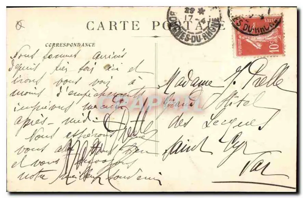 Marseille — Der alte Hafen und Mont de la Garde — unbekannter Verlag, Nr. 41 - Rückseite