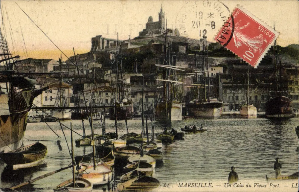 Marseille — Ein Eckchen des Alten Hafens — LL - Vorderseite