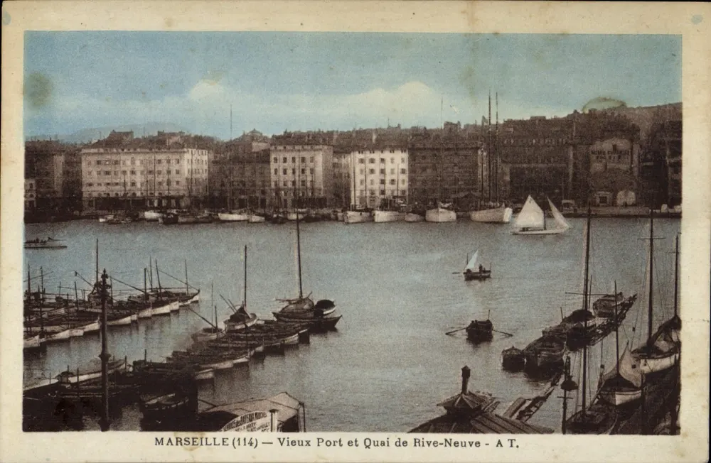 Marseille (114) — Alte Werft und Quai de Rive-Neuve — A T. - Vorderseite