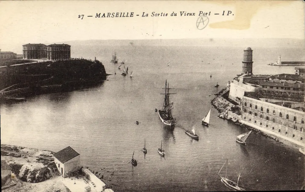 Marseille — Ansicht des alten Hafens — I.P. - Vorderseite