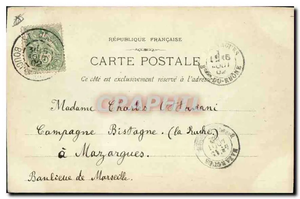 Marseille — Eingang zum Vieux Port — Phot L'Cour, Nr. 54 - Rückseite