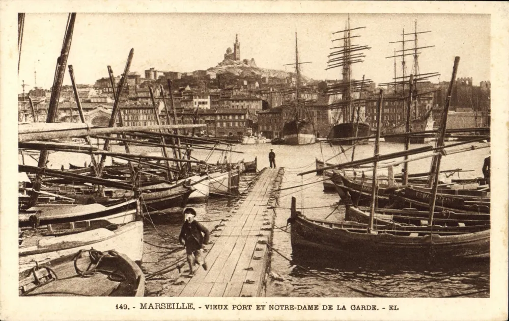 Marseille - Alter Hafen und Notre-Dame de la Garde - EL - Vorderseite
