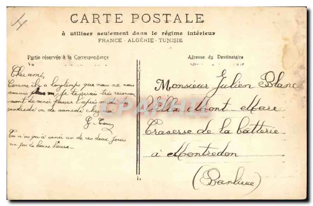 Marseille - Die Anhöhe des alten Hafens — Phototyp. E. Lacour — n° 54 - Rückseite