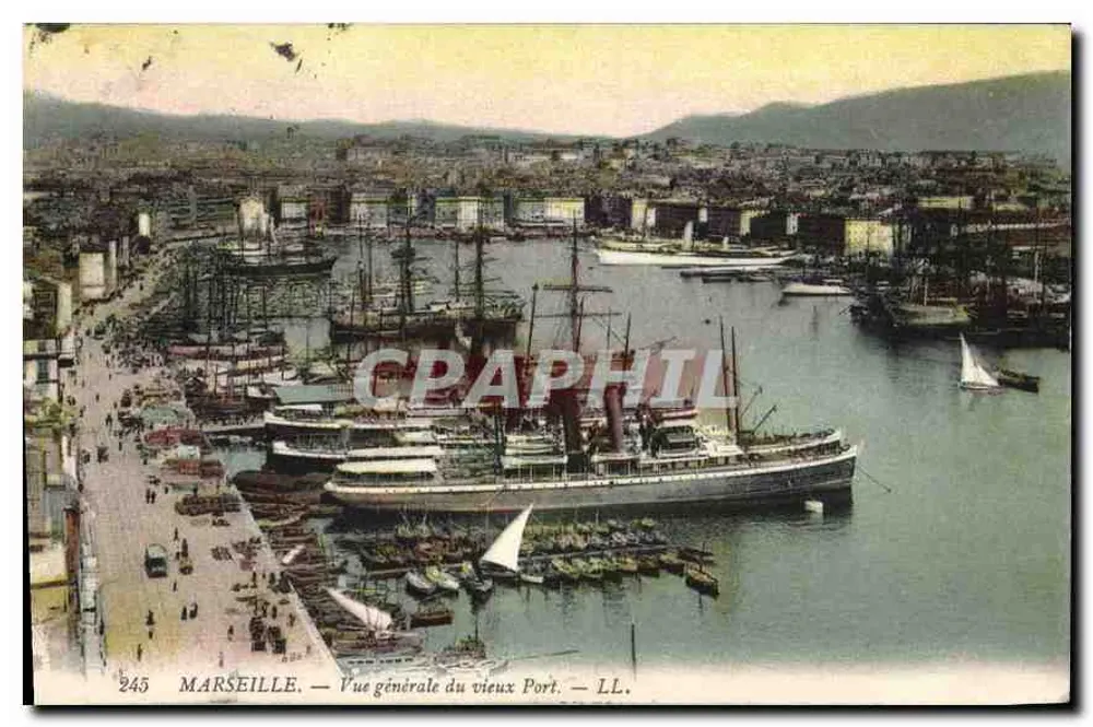 MARSEILLE — Allgemeiner Blick auf den alten Hafen — LL. n°245 - Vorderseite
