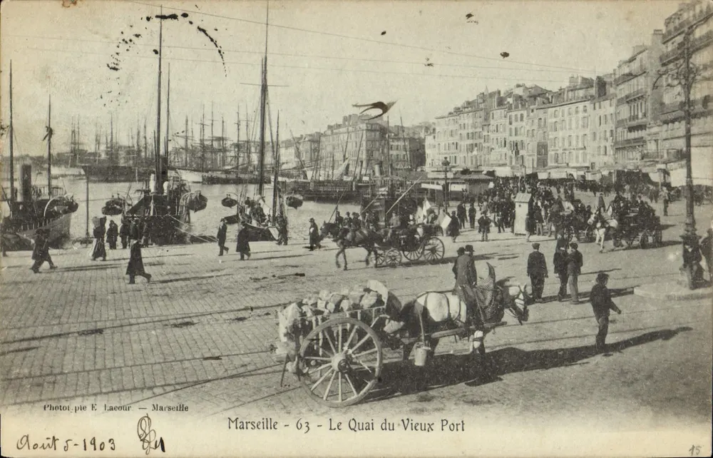 Marseille - Le Quai du Vieux Port — Phototypie E. Lacour — Nr. 63 - Vorderseite