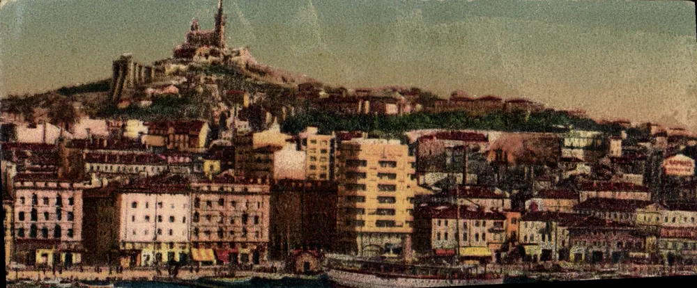 Marseille — Le Port et Notre-Dame de la Garde — A. TARDY, Photo-Éditeur, 54, Rue des Minimes - Recto