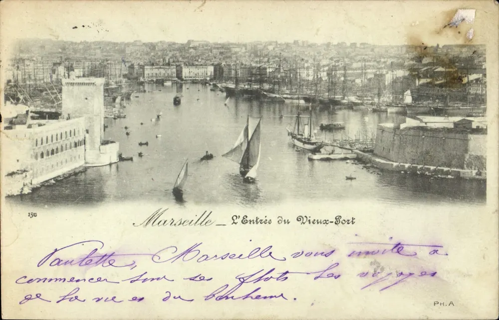 Marseille — Ansicht der Einfahrt zum Alten Hafen — PH.A n°156 - Vorderseite