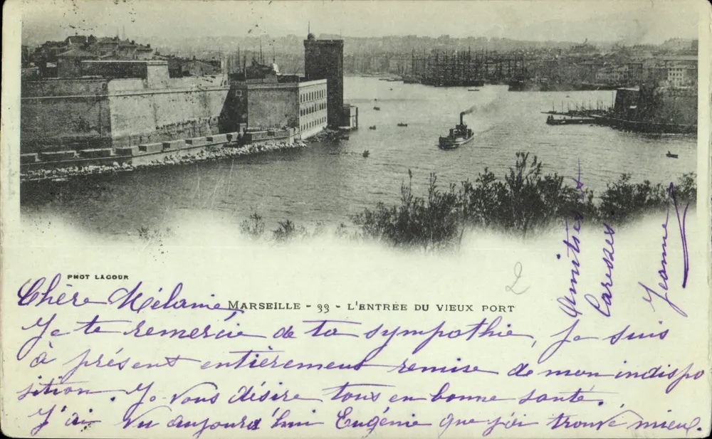 Marseille - Eingang zum alten Hafen — Fot. Lacour, Nr. 39 - Vorderseite