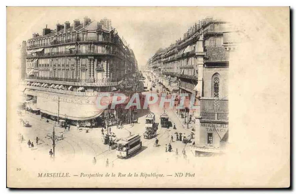 Marselha — Perspectiva da Rue de la République — ND Pbot - Frente