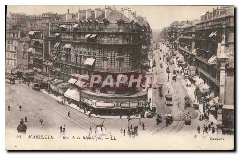 Marselha — Rue de la République — Selecta - Frente