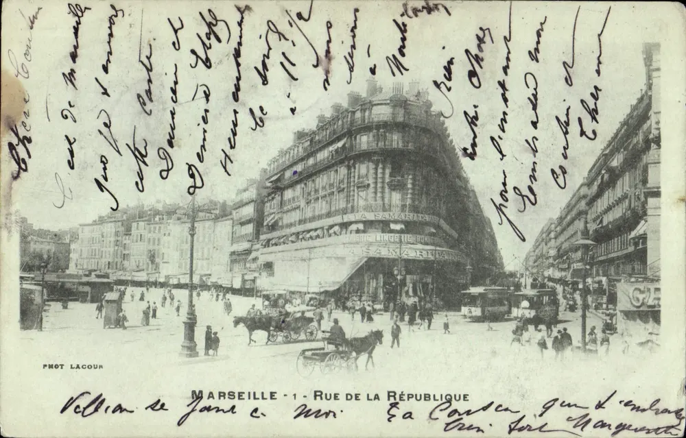 Marselha — Rue de la République — Phot Lacour - Frente