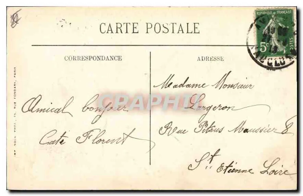 Marseille — Der Hafenkai und die Straße der Republik — XX — Articles Taba - Rückseite