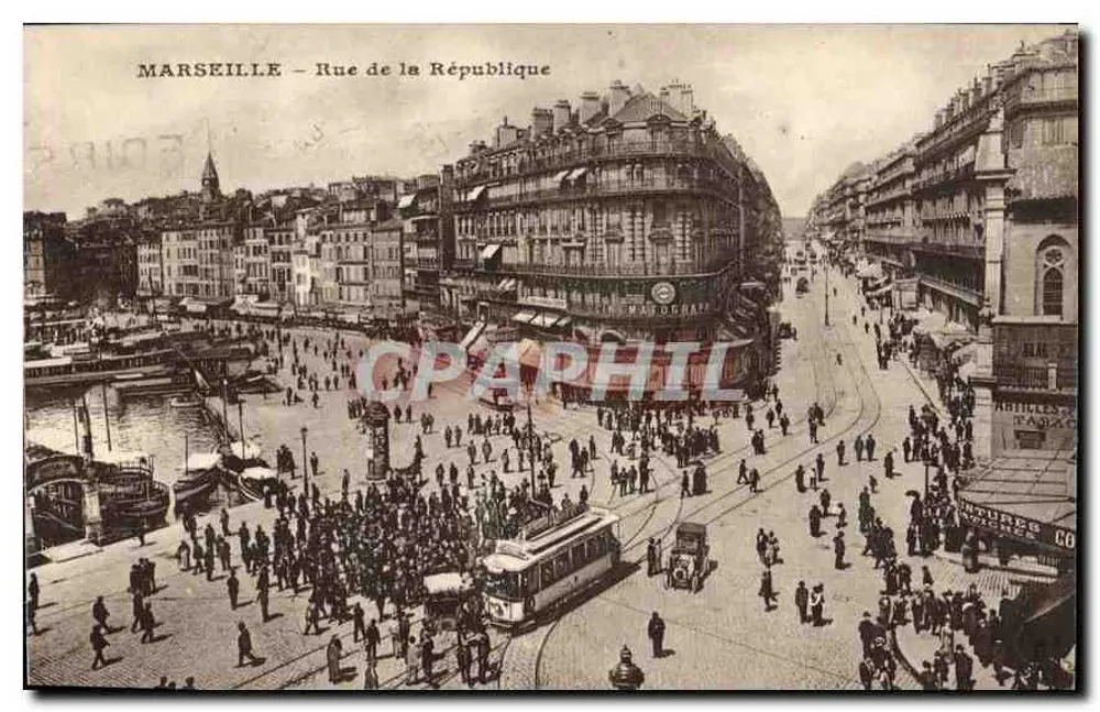 Marselha — Rue de la République — Editor: Marodgraphe - Frente