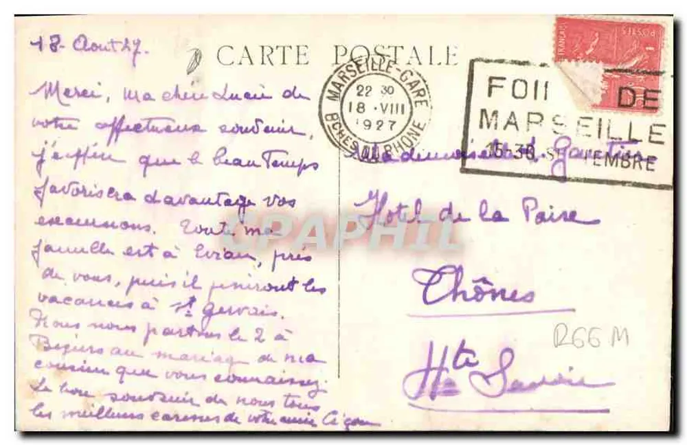 Marselha — Rue de la République — Editor: Marodgraphe - Verso