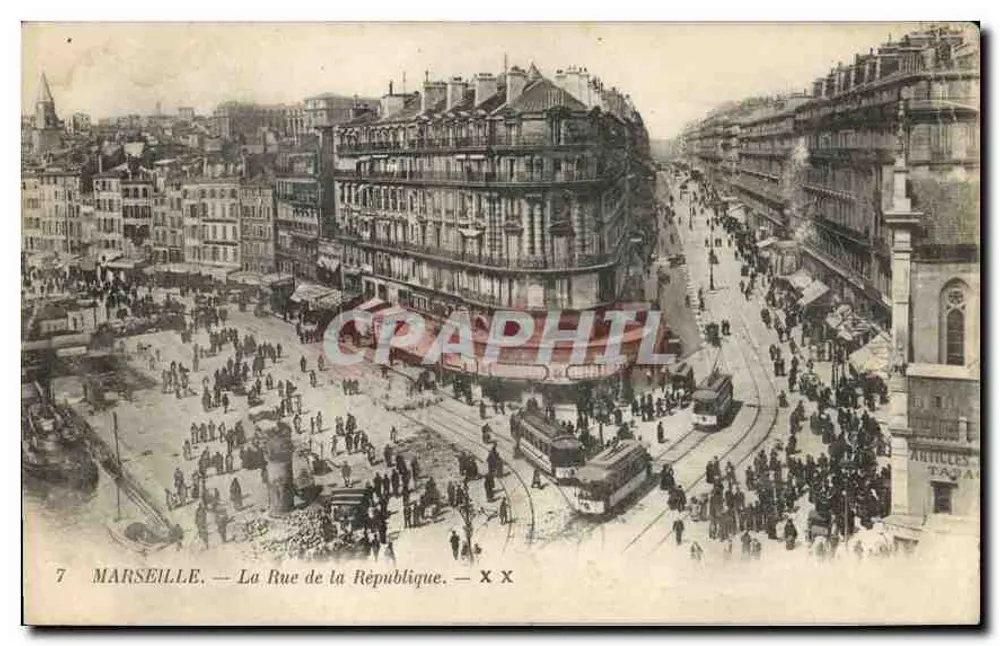 Marseille — A Rue de la République — editor desconhecido, n° 7 - Frente