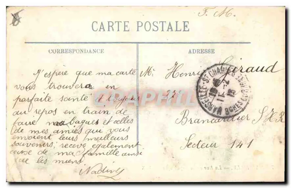 Marseille — A Rue de la République — editor desconhecido, n° 7 - Verso