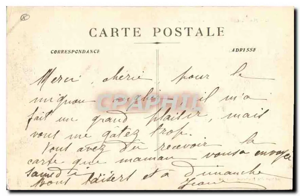 Marseille - Rue de la République — vista da praça com cais e barcos — editor: G. B. G. (n° 48) - Verso