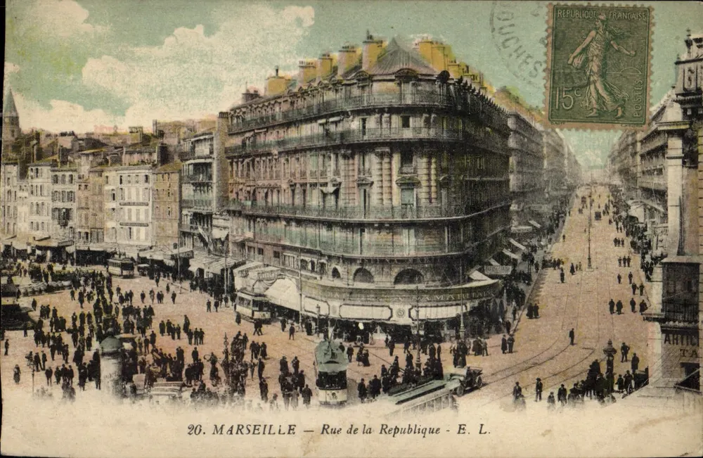 Marseille — Rue de la République — E. L. - Frente