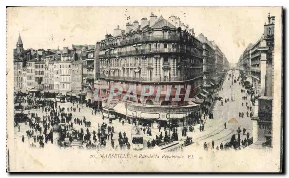 Marselha — Rua da República — Editor L. (EL.) - Frente