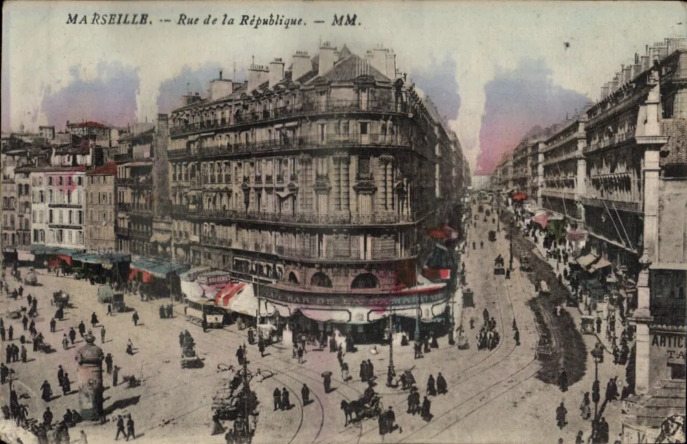 Marselha — Rue de la République — MM. - Frente