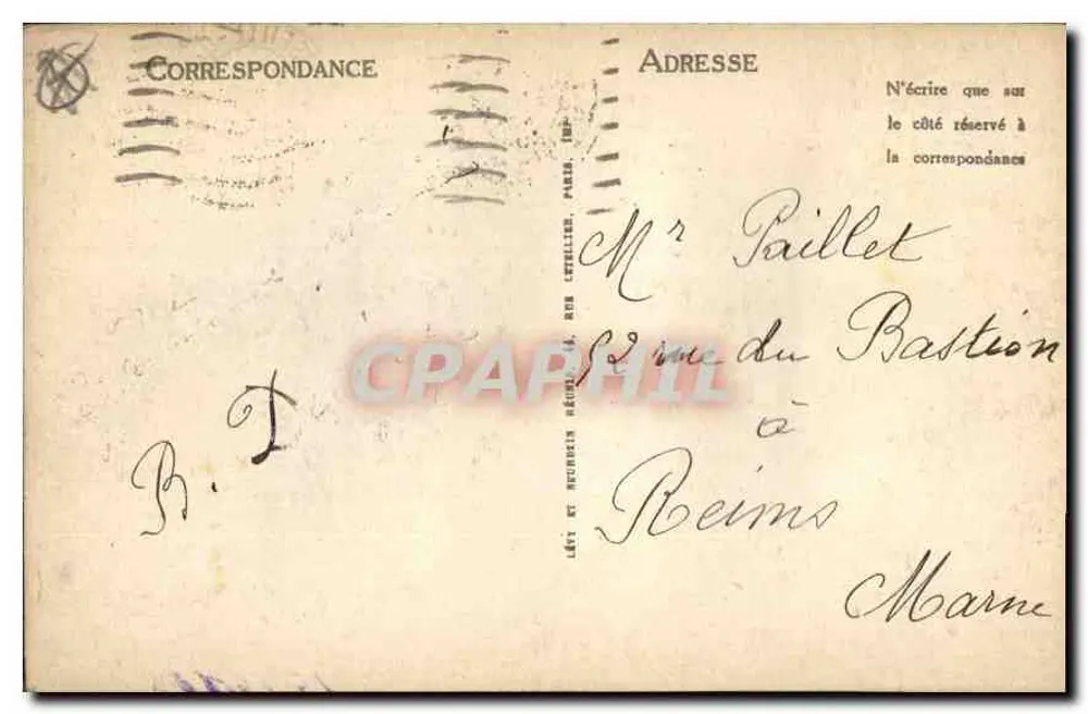 Marselha — A Rue de la République — Editor: C. Lalle — N° 48 - Verso