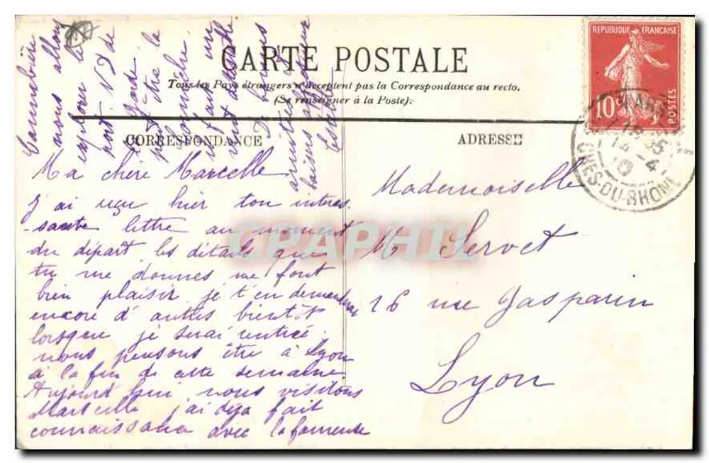 Marseille — Der Hafenkai und die Straße der Republik — LL, Nr. 48 - Rückseite