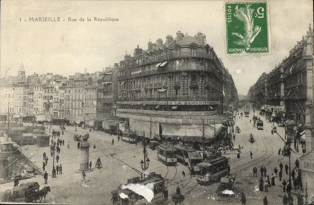 Marseille - Rue de la République — vista da Samaritaine — editor desconhecido, número de série não visível - Frente