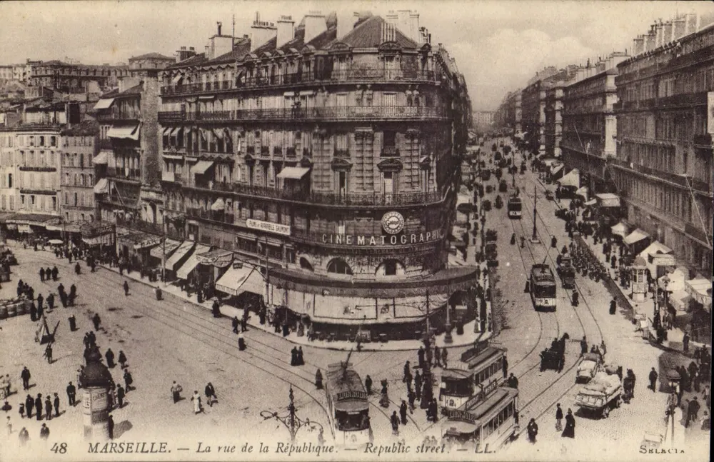 Marseille — A rua da República — editor LL, n°48 - Frente