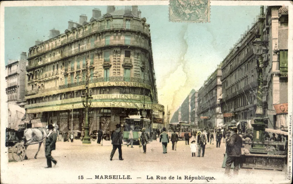 Marselha — A Rue de la République — Edição C. Marlière - Frente