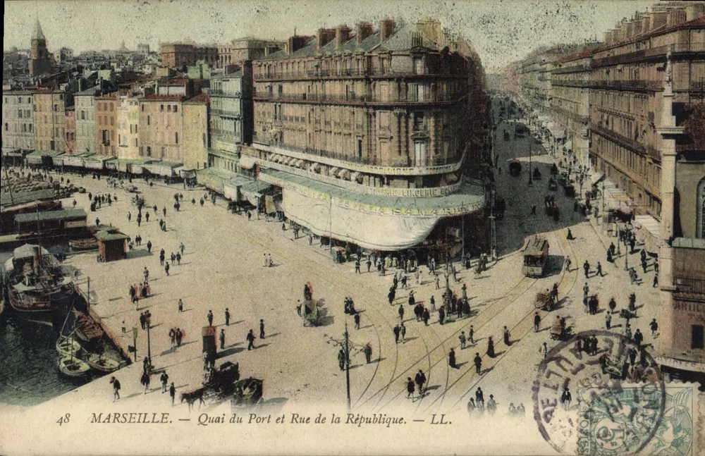 Marseille — Quai du Port und Rue de la République — LL. — n°48 - Vorderseite
