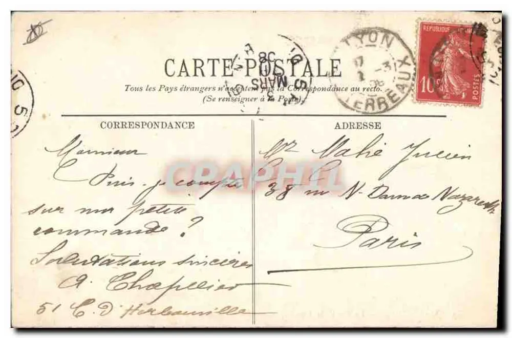 Marseille — A Rue de la République — LL. n°49 - Verso