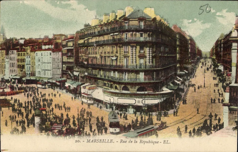 Marseille - Rue de la République — vista animada com trêmio — EL, n°20 - Frente