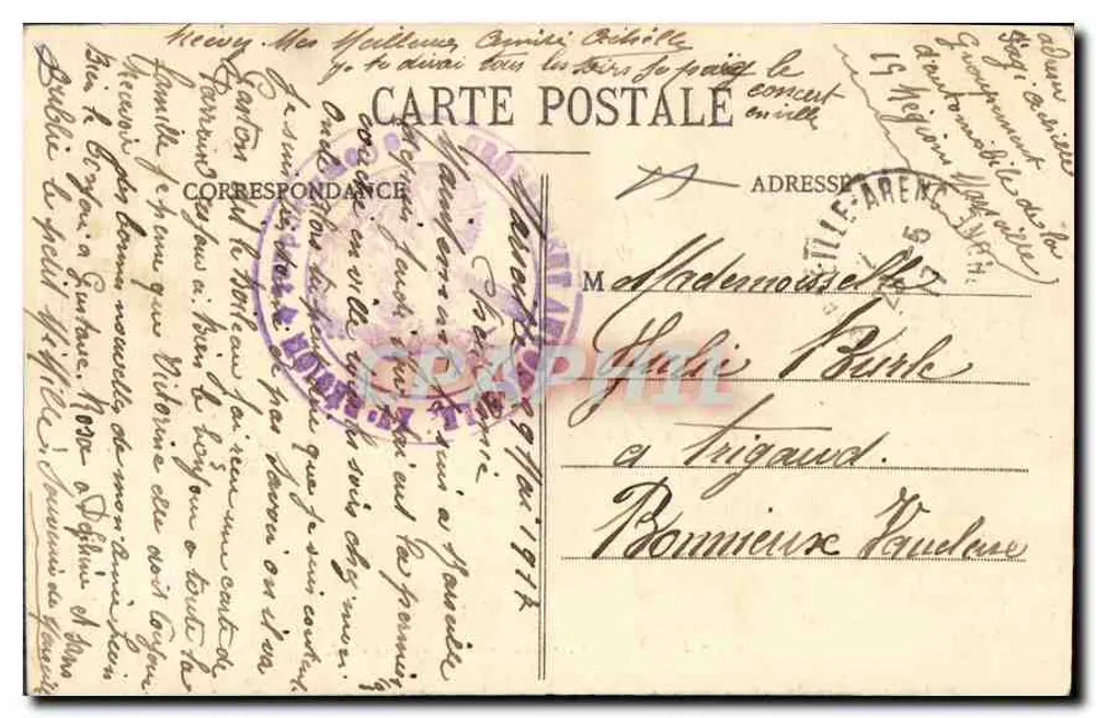 Marseille - Rue de la République — vista animada com trêmio — EL, n°20 - Verso