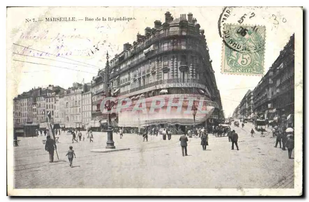 Marseille — Rue de la République — Edição C. Marlière, n°7 - Frente