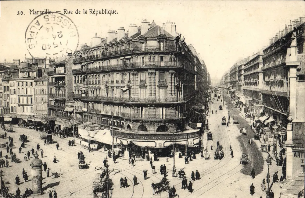 Marselha — Rue de la République — Editor: Art. T. (n°20) - Frente