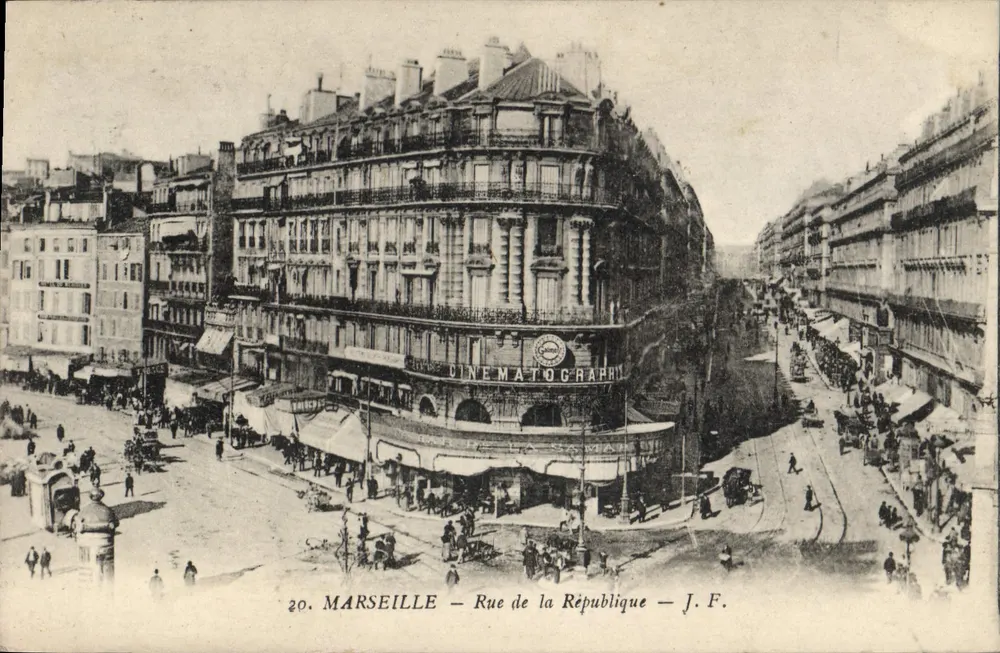 Marseille — Rue de la République — J.F. — Cinématographe - Frente