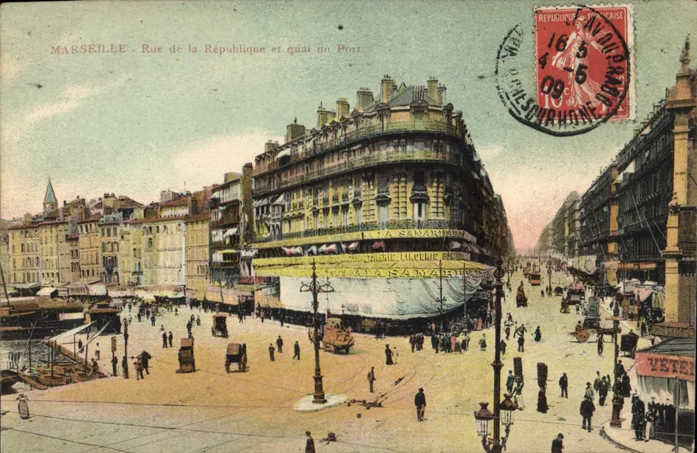 Marseille - Rue de la République en quai du Port — Librairie Bécard, onbekende uitgever - Voorkant