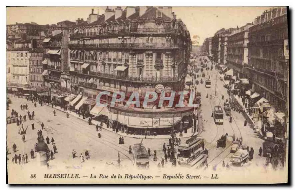 Marseille — A Rue de la République — editor LL, n° 48 - Frente