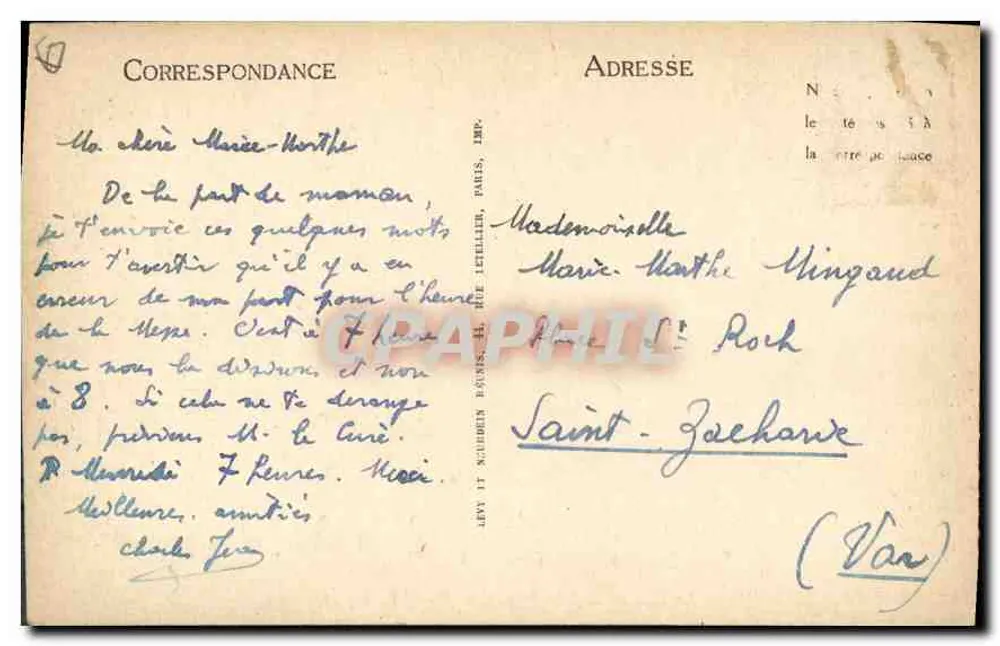 Marseille — A Rue de la République — editor LL, n° 48 - Verso