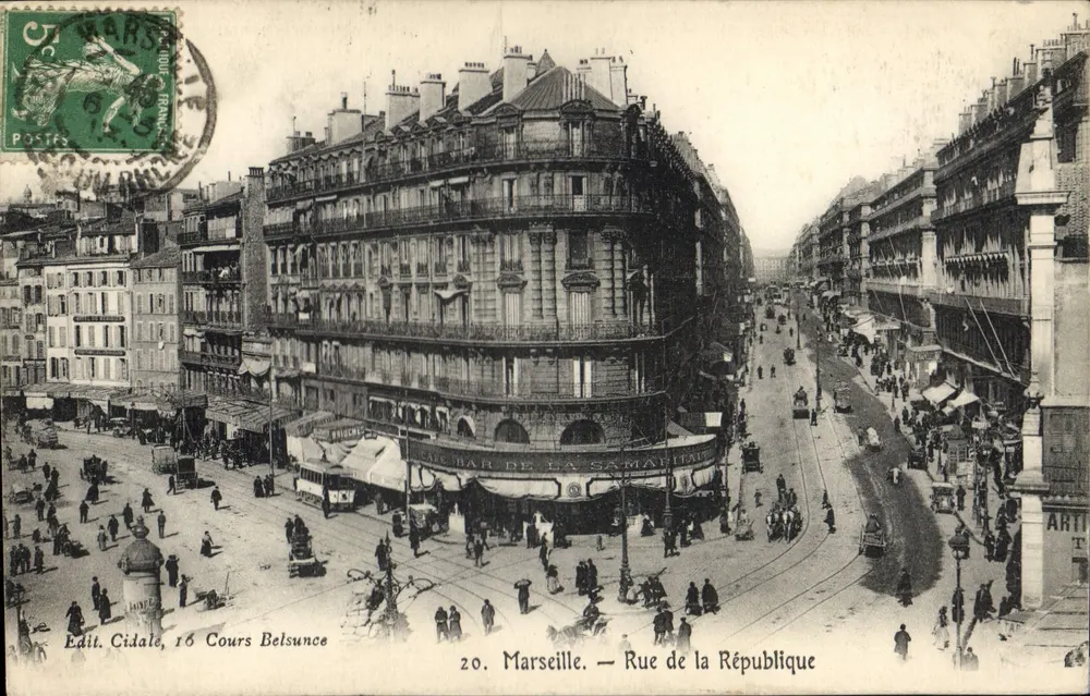 Marseille — Rue de la République — Édit. Cidale, 16 Cours Belsunce - Frente