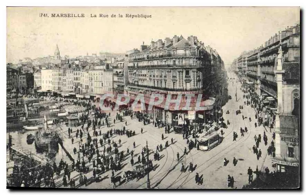 Marselha — A Rue de la République — Ateliers de Phototype Guendé, n°1741 - Frente