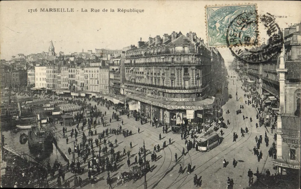 MARSEILLE - A Rue da República — editor 'Phot. Marseille' n°1716 - Frente