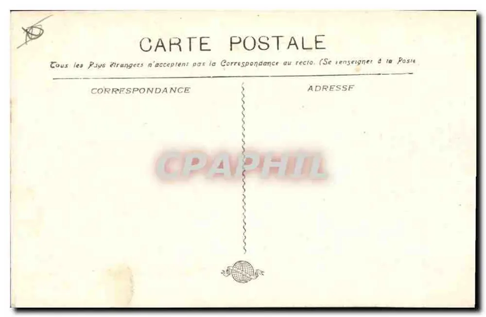 Marseille - A Rua da República — vista da praça com trêm e mercado — editor desconhecido, n° 64 - Verso