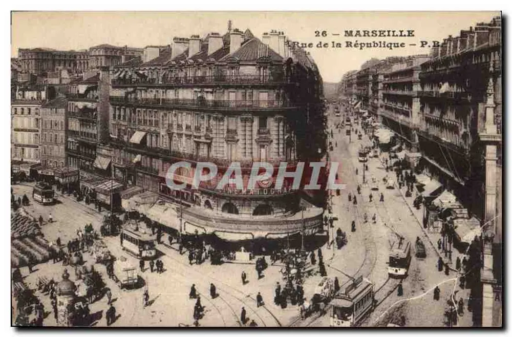 Marseille — Rue de la République — P.B. — Editora P.B. - Frente